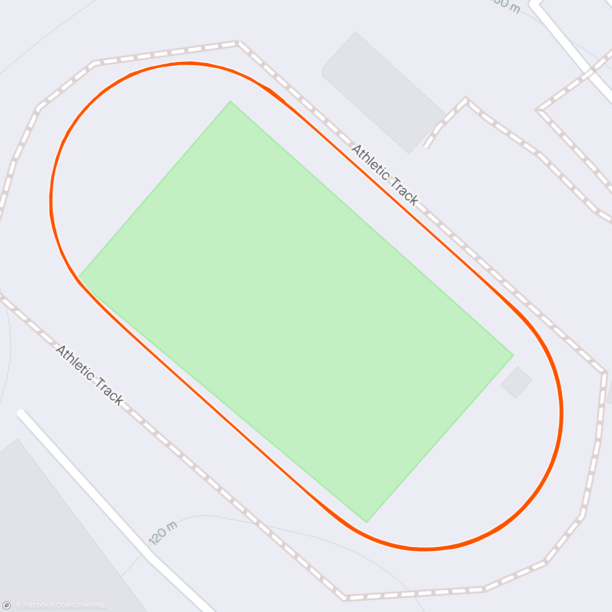 Map of the activity, Track Monday