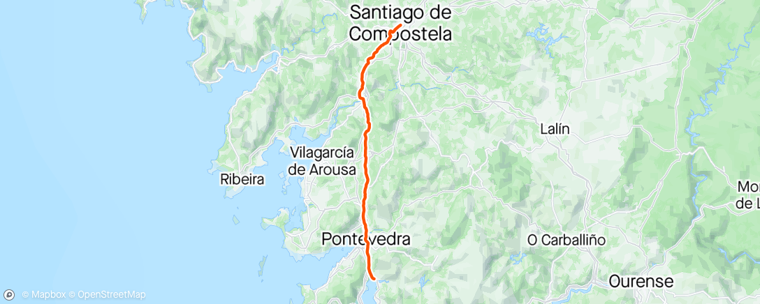 Mapa da atividade, Santiago de Compostela ➡️
🌨️❄️