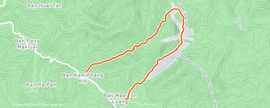 Map of the activity, Lunch Hike