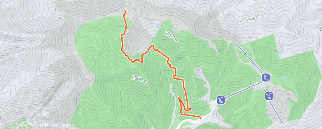Map of the activity, Baldy Dec 18