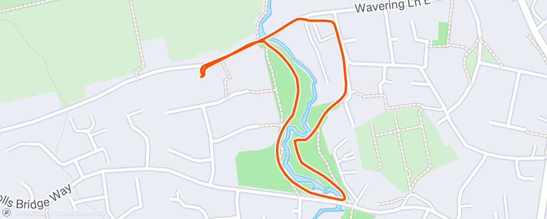 Map of the activity, Evening Walk