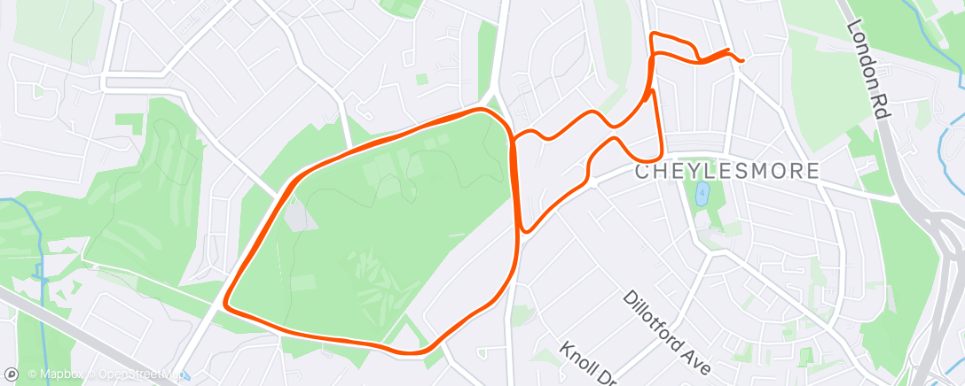 Map of the activity, Morning Run
