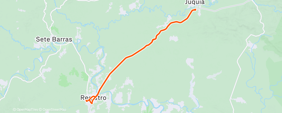 Map of the activity, Pedalada matinal