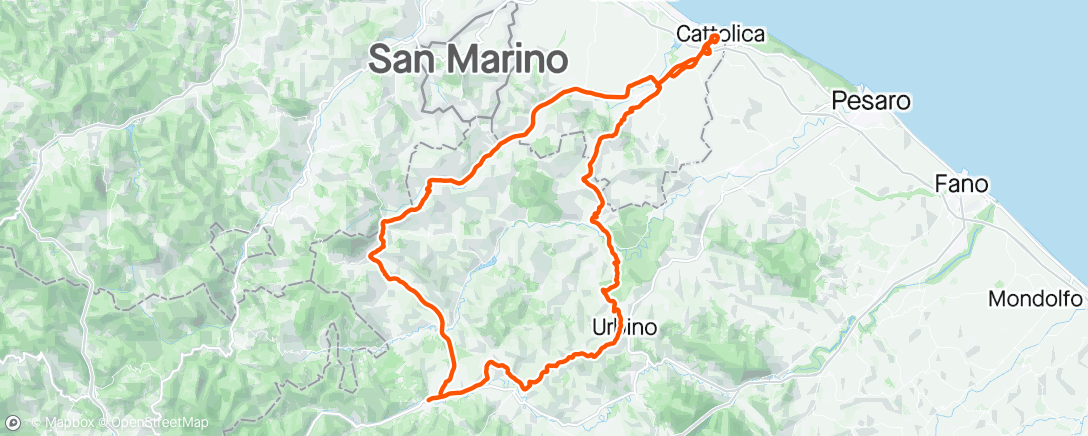 Map of the activity, Lunano Peglio Urbino Tavoleto
