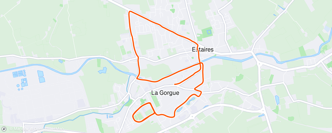 Mapa da atividade, Course à pied le matin en ef