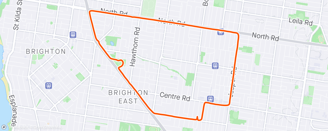 Map of the activity, Morning Run