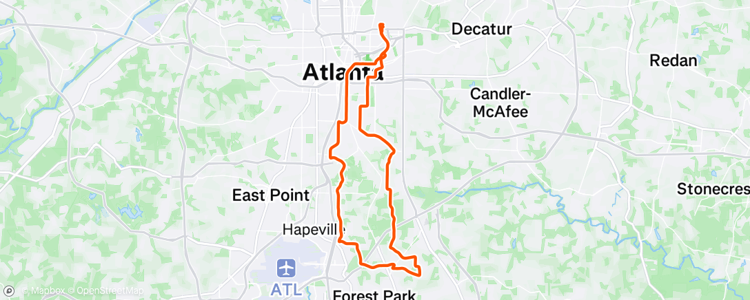 Map of the activity, Afternoon Ride