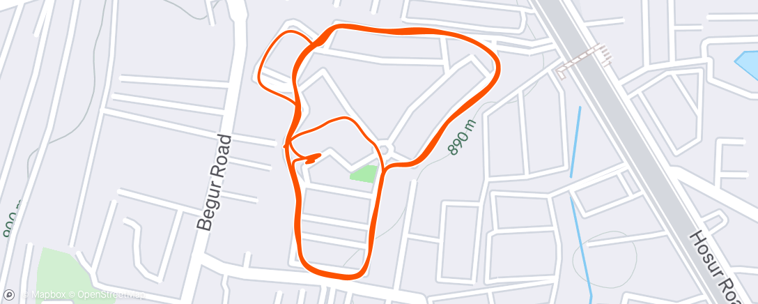 Map of the activity, Evening Walk