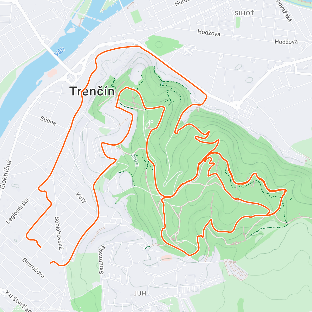 Map of the activity, Brezina