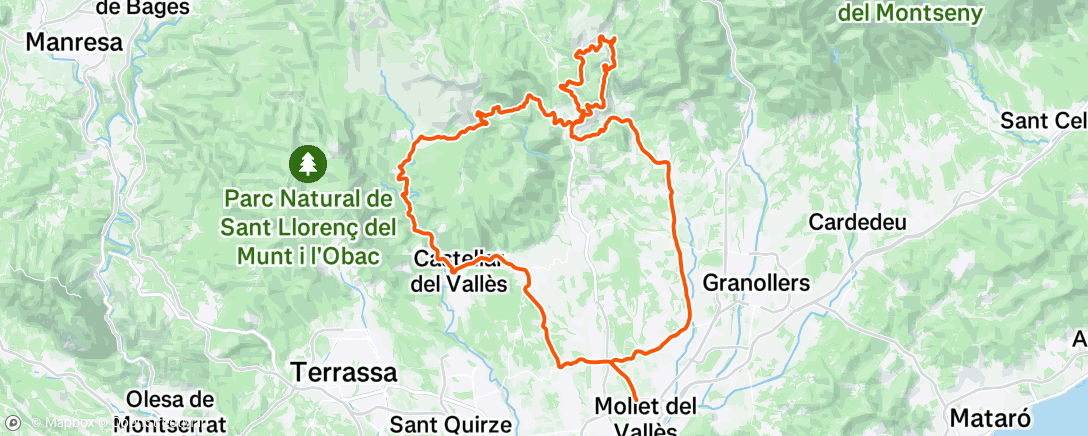 Map of the activity, Road - Tardeo guapo!
