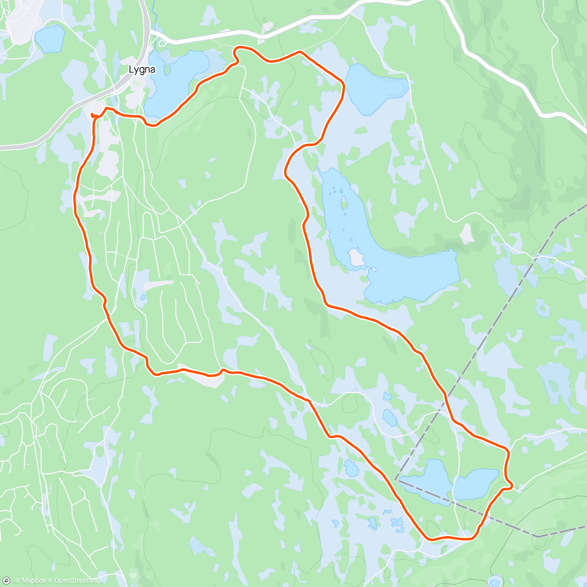 Mapa de la actividad, Afternoon Nordic Ski