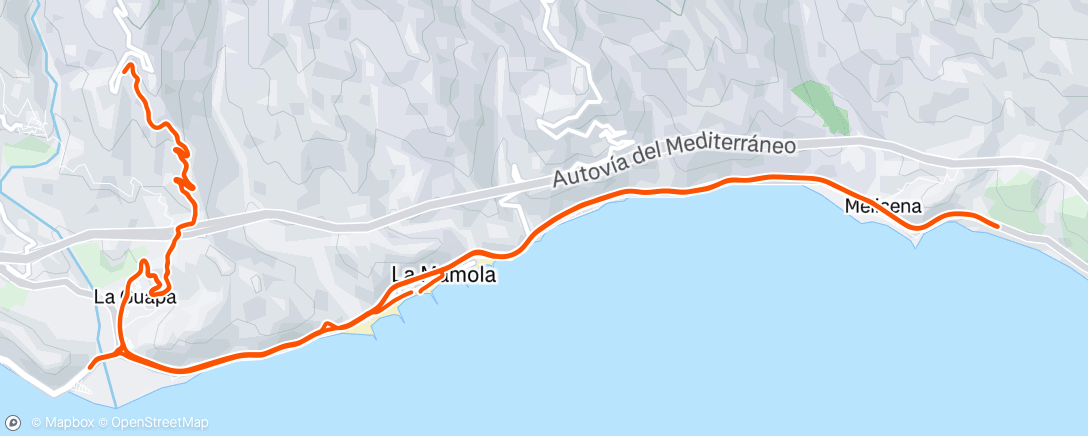 Map of the activity, Melicena- 4 km Polopos x2