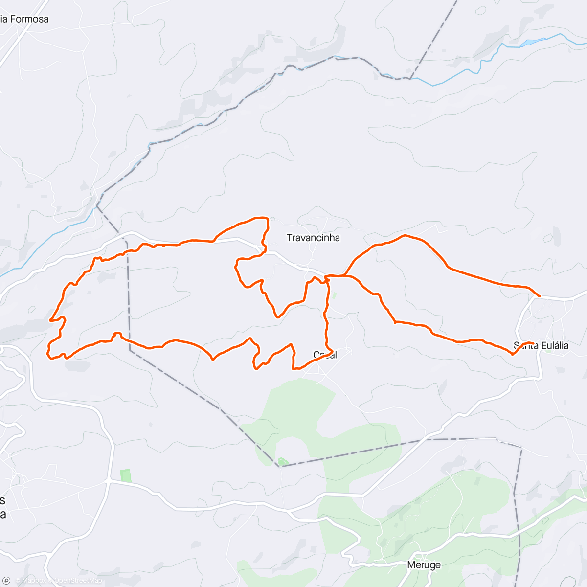 Map of the activity, Caminhada SC Travancinha 2024