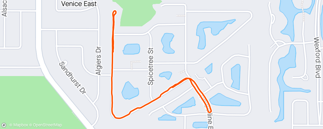 Map of the activity, Morning Walk/Run - Warm-Up