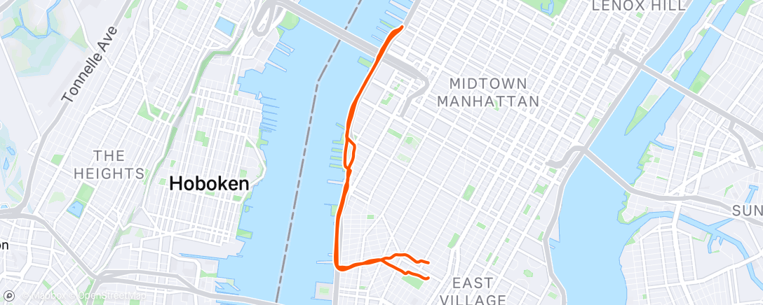 Map of the activity, Morning Run