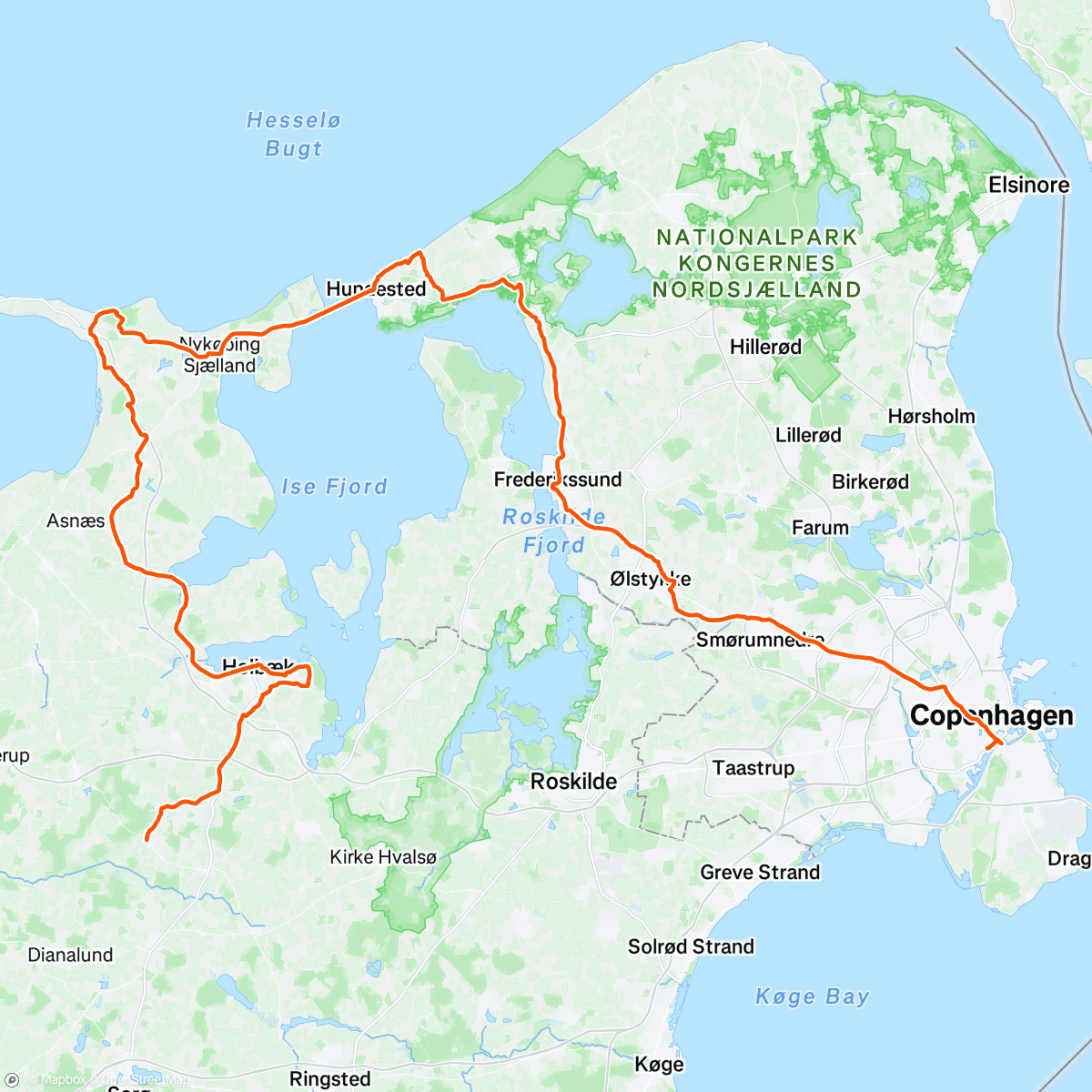 Map of the activity, Hamburg Lund 3/4: arriving in Copenhagen