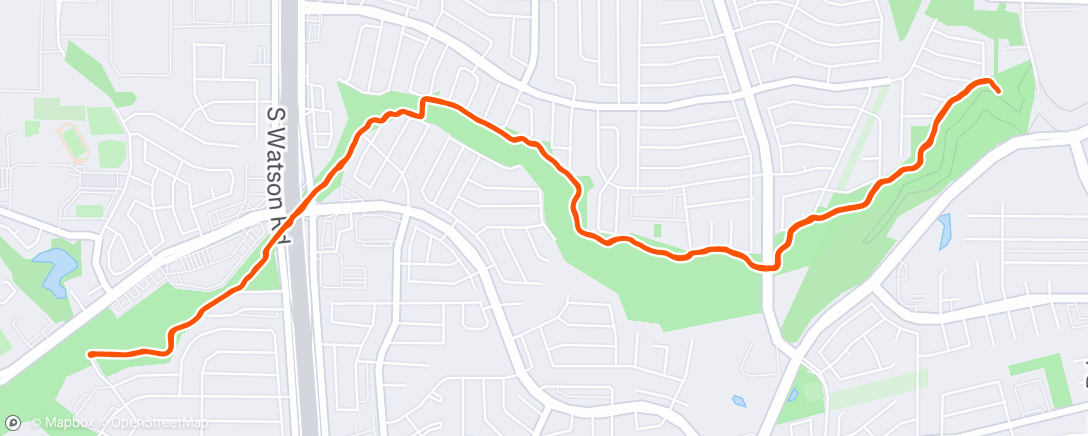 Map of the activity, Morning Run