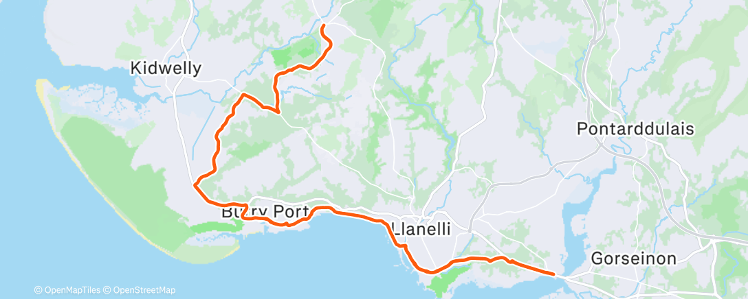 Map of the activity, Morning Ride