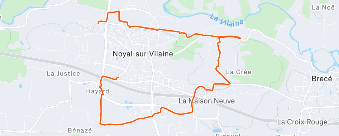 Map of the activity, Courir avec une sciatique après 20j OFF 🤣