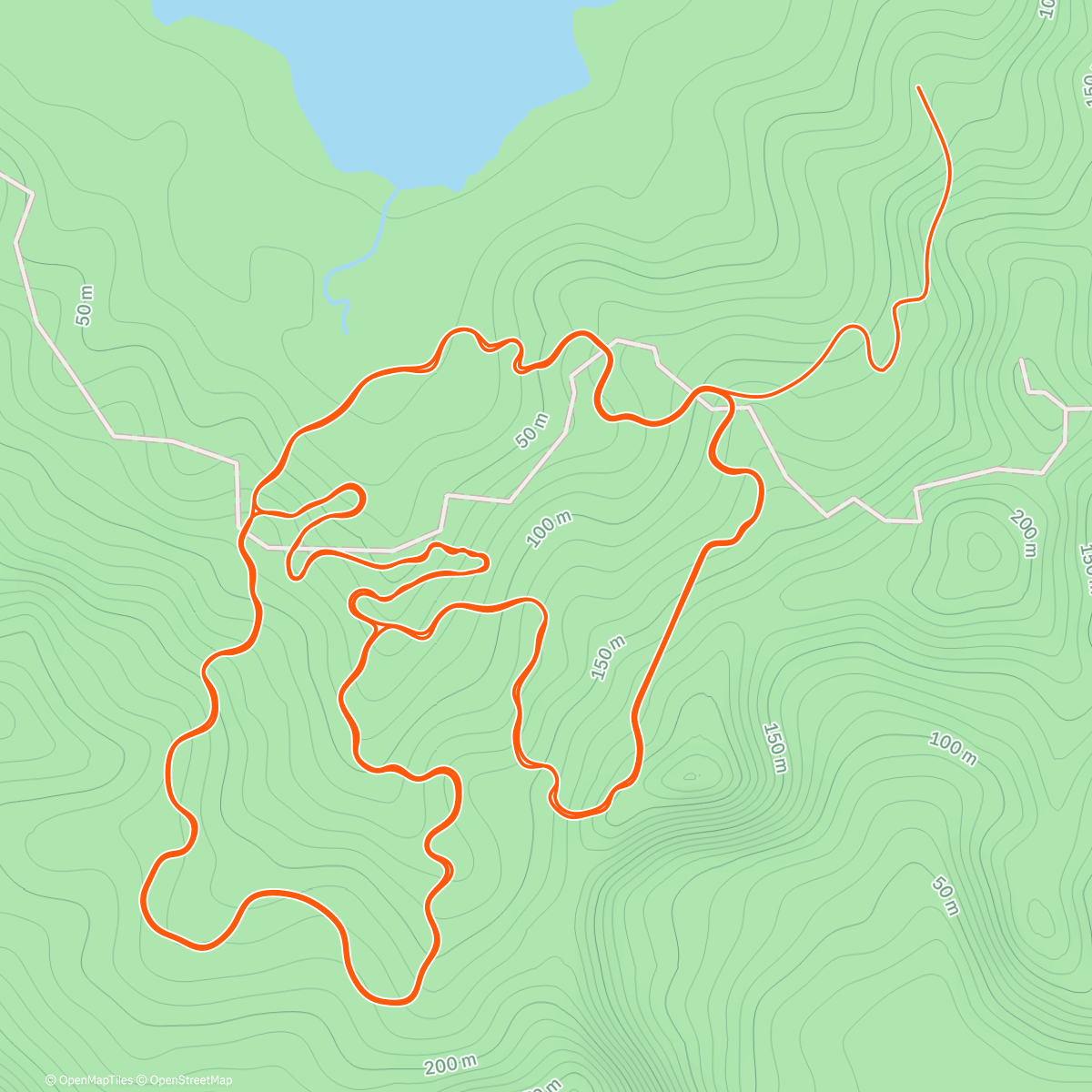 Карта физической активности (Zwift - Endurance #1 on Serpentine 8 in Watopia)
