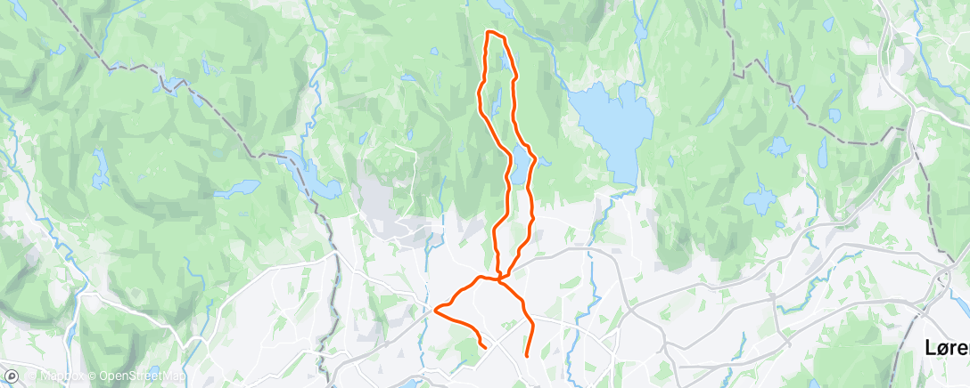 Map of the activity, Luftetur til Ullevålseter🚴🏼‍♂️