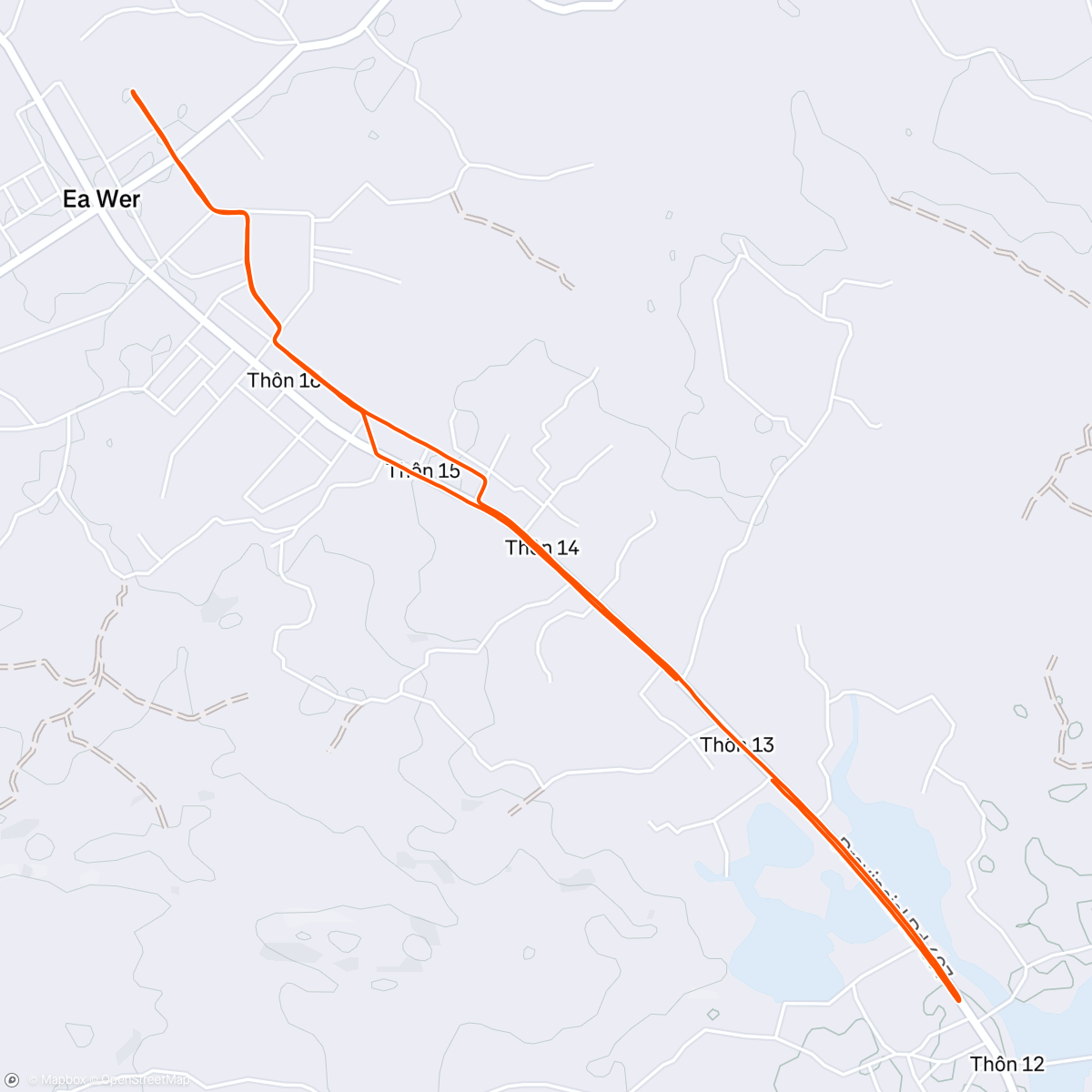 Map of the activity, Afternoon Run