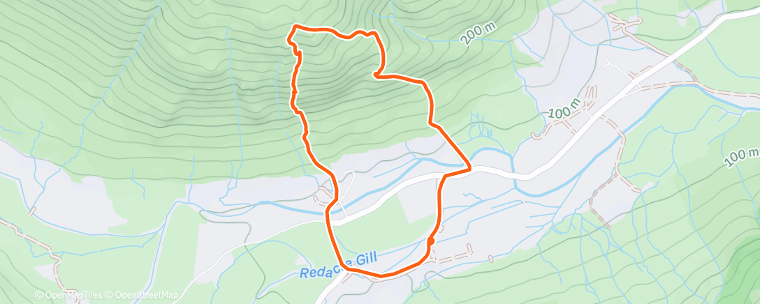 Map of the activity, Lunch Workout