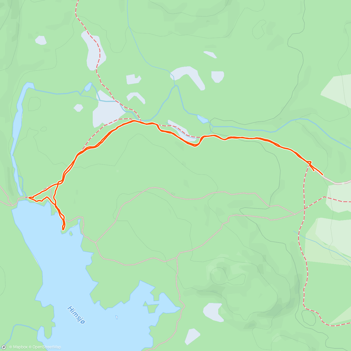 Map of the activity, Afternoon Walk