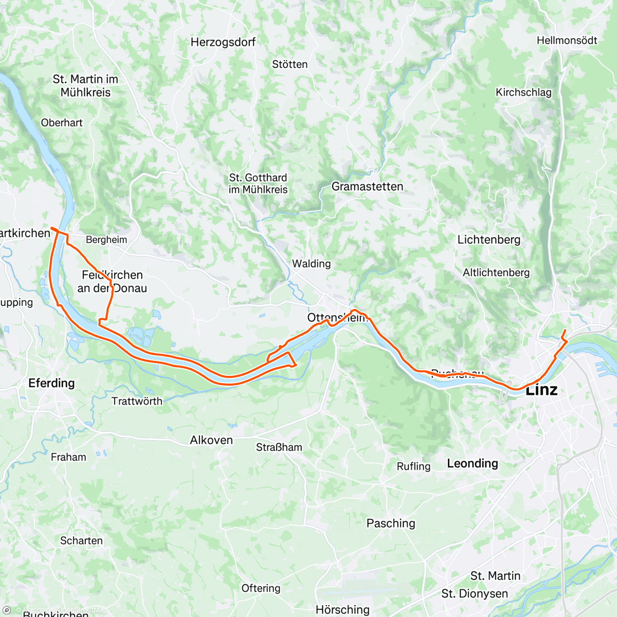 Map of the activity, Fahrt am Nachmittag