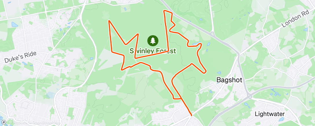 Map of the activity, Afternoon Run