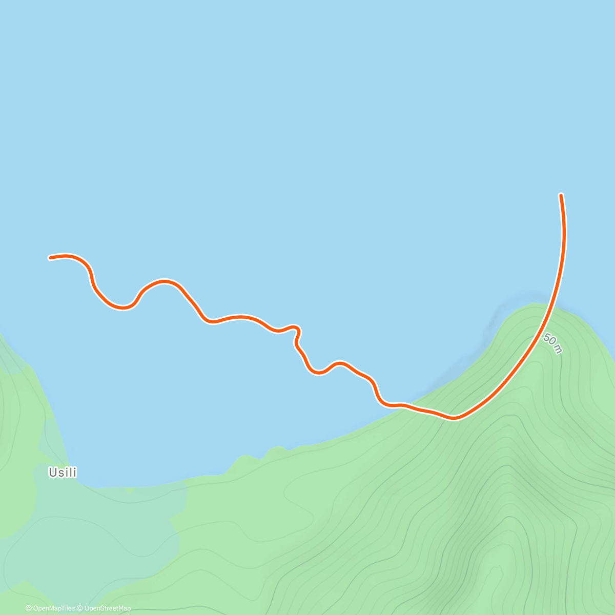 Map of the activity, Zwift - Pacer Group Ride: Ocean Lava Cliffside Loop in Watopia with Coco