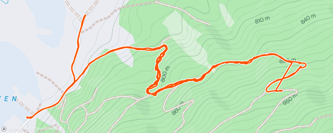 Map of the activity, Lauf am Morgen