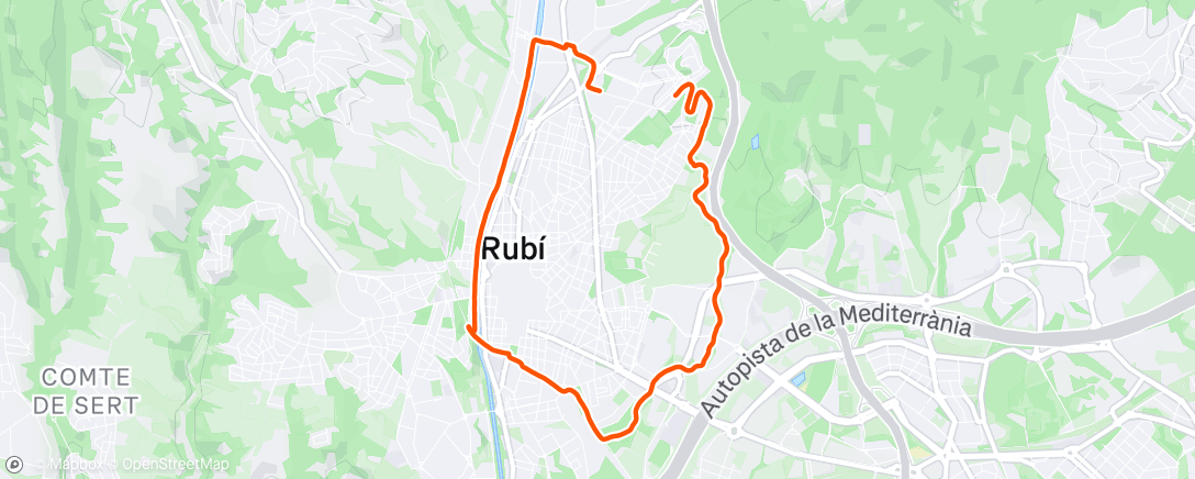 Map of the activity, Carrera de tarde