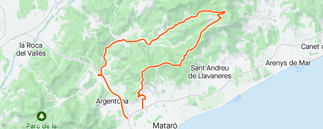 Kaart van de activiteit “Bicicleta de montaña vespertina”