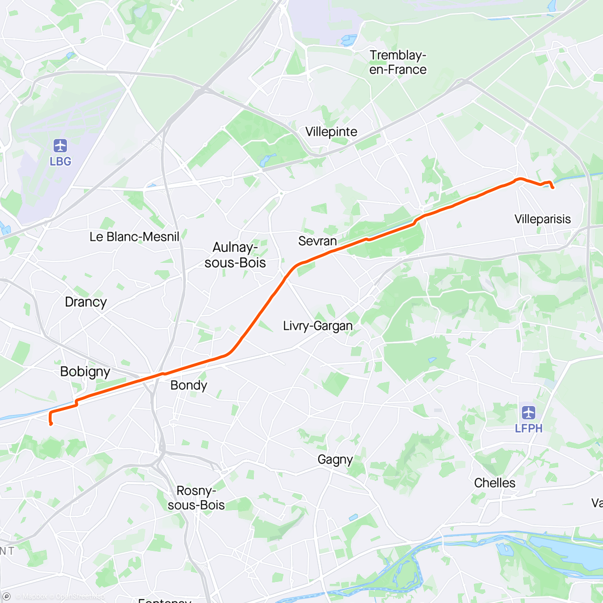 Map of the activity, Vélotaf retour