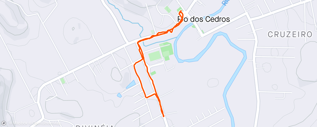 Map of the activity, Caminhada até o parque