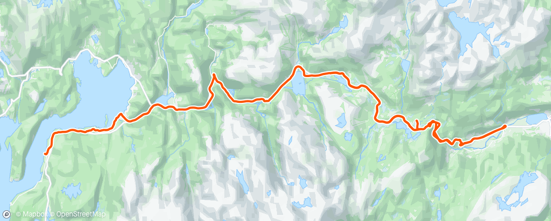 Map of the activity, Opp Kvamskogen fra begge sidene