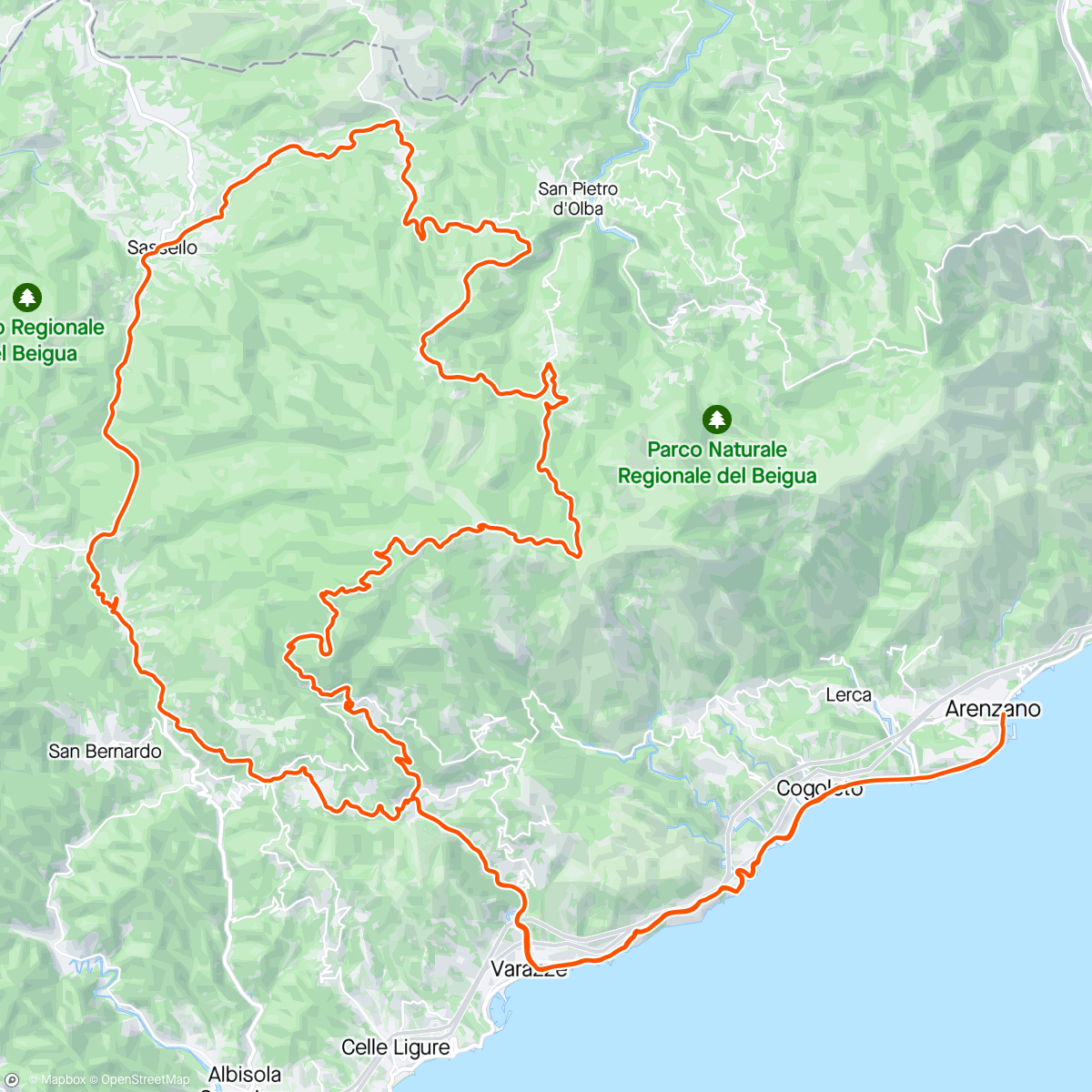 Map of the activity, Monte beigua...andiamo al caldo🤣