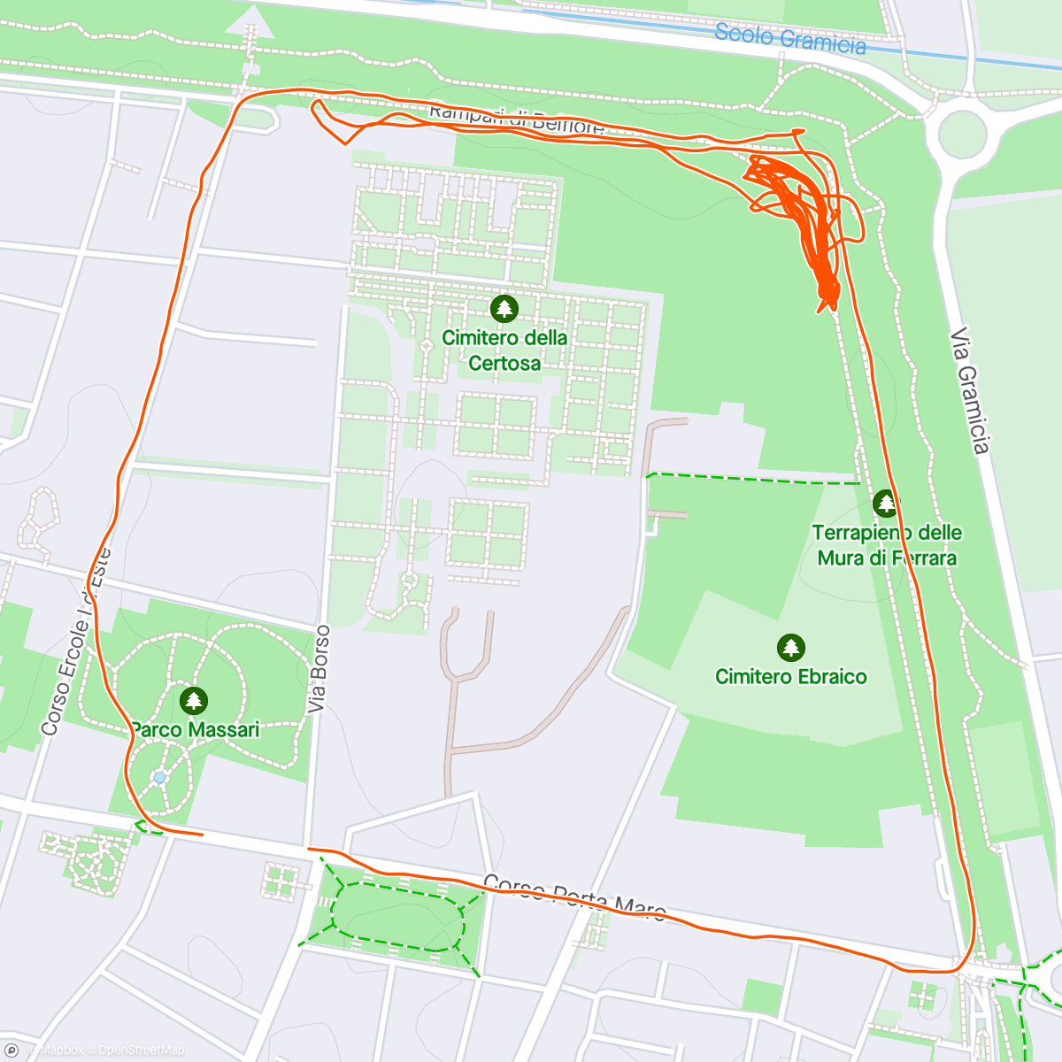Map of the activity, Rising 059