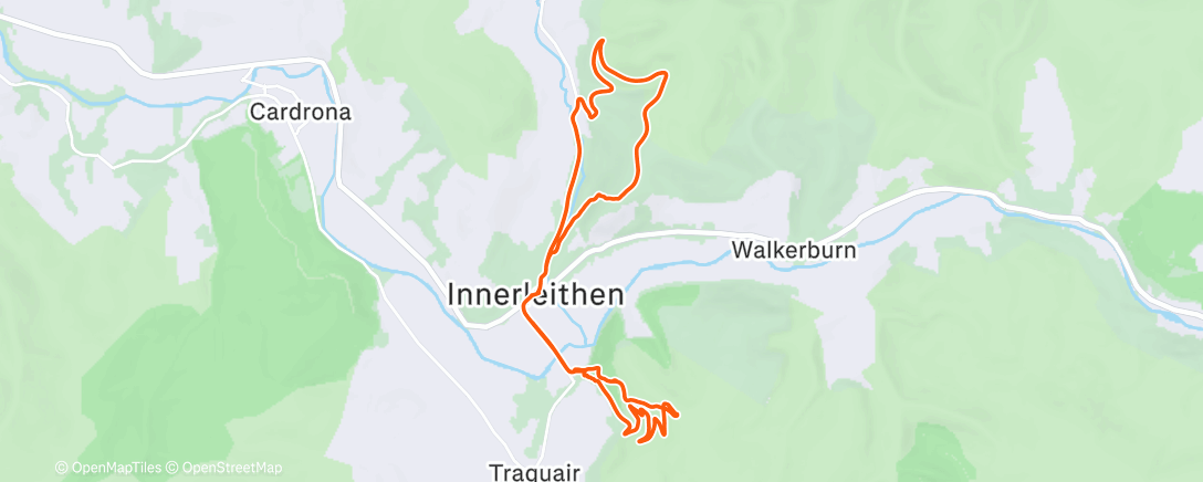 Map of the activity, Morning Mountain Bike Ride