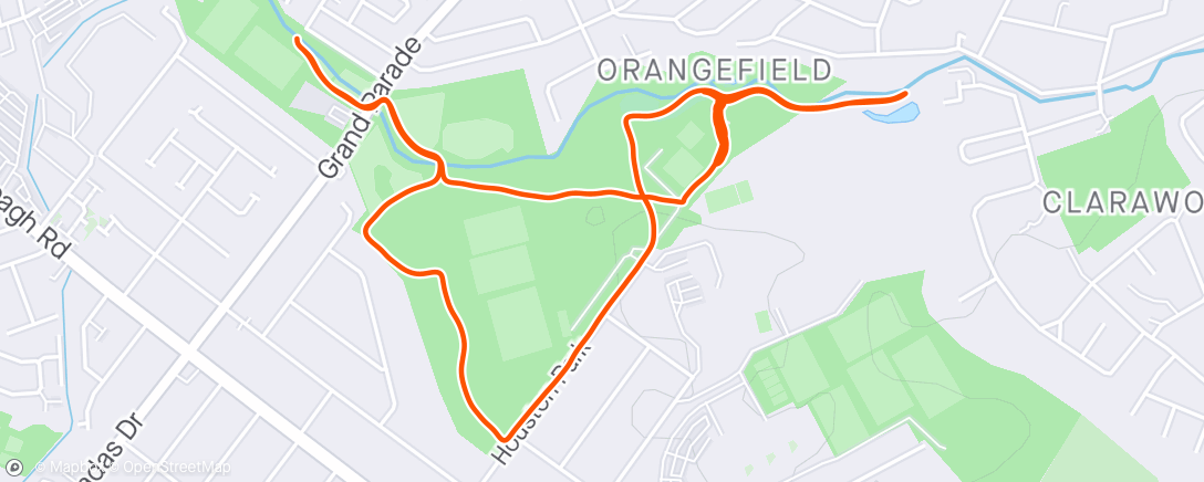 Map of the activity, Shorter Hill Repeats with Runna ✅