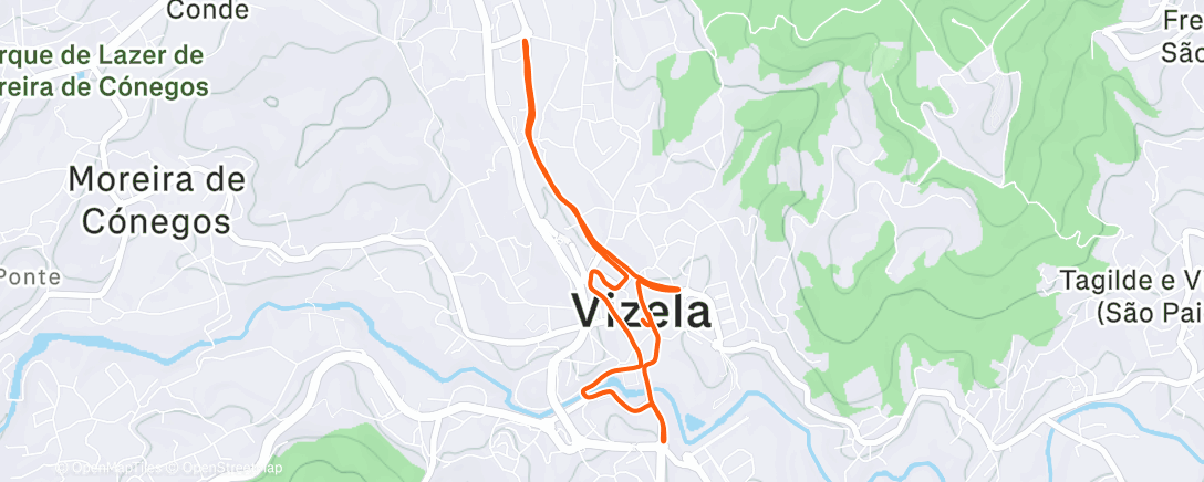 Map of the activity, São Silvestre de Vizela