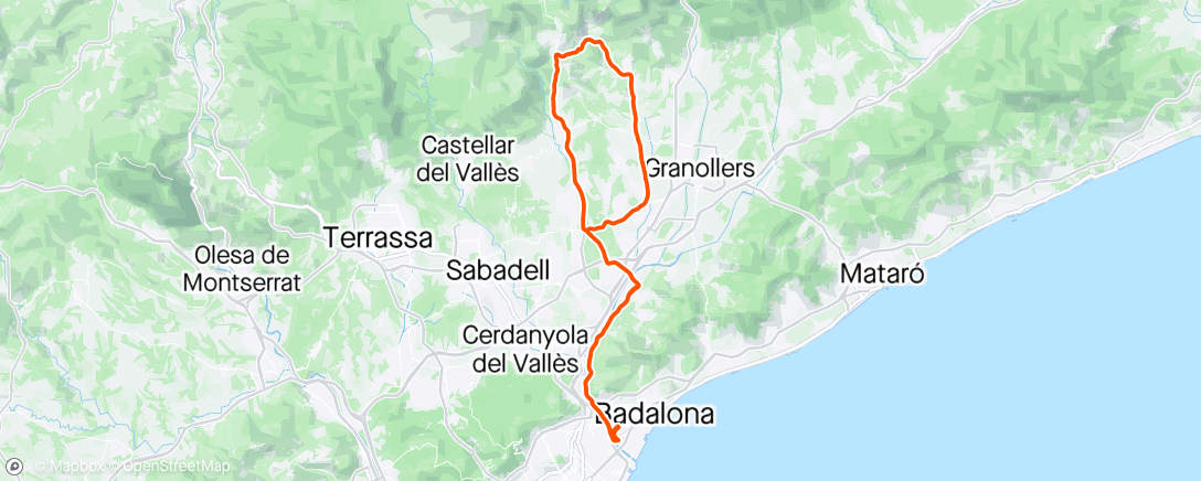 Map of the activity, Sant Feliu de Codines. 🌪🚴‍♀️🌞🥵