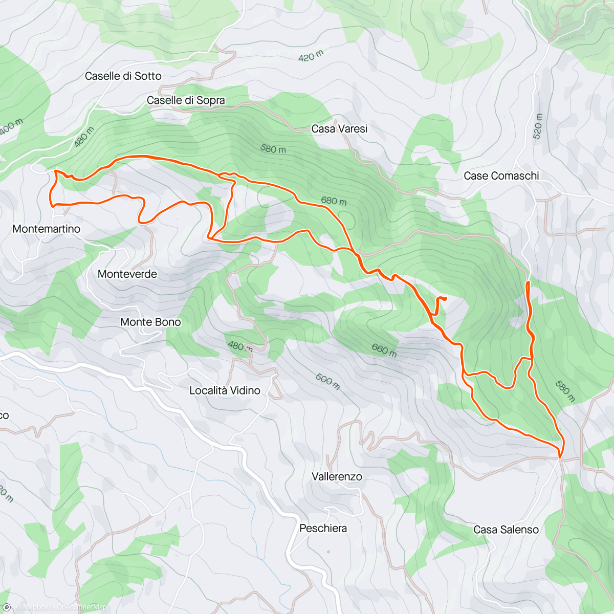 Map of the activity, Mont'aldone motorizzati