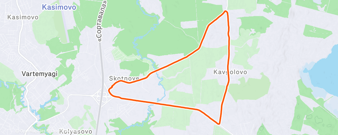 Map of the activity, Утренний забег