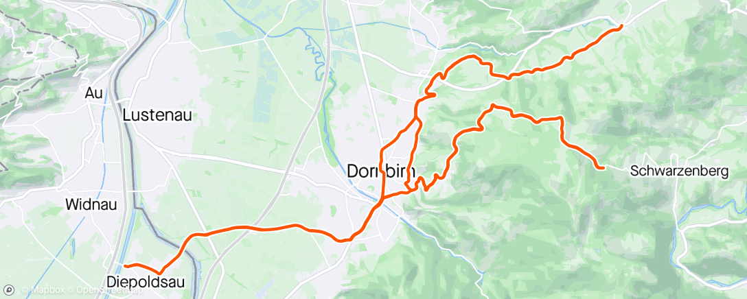 Mapa de la actividad, Dornbirn - Bodele