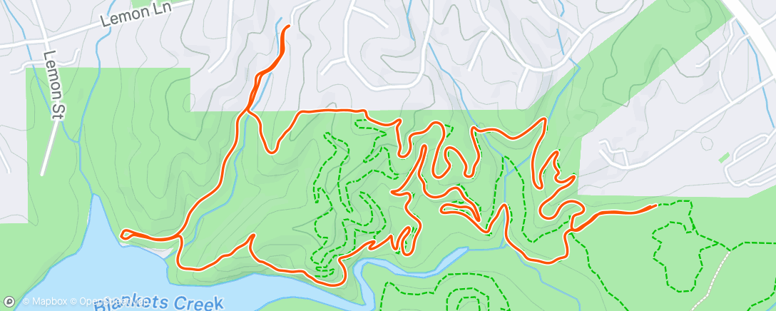 Map of the activity, Trail Jog With Dog
