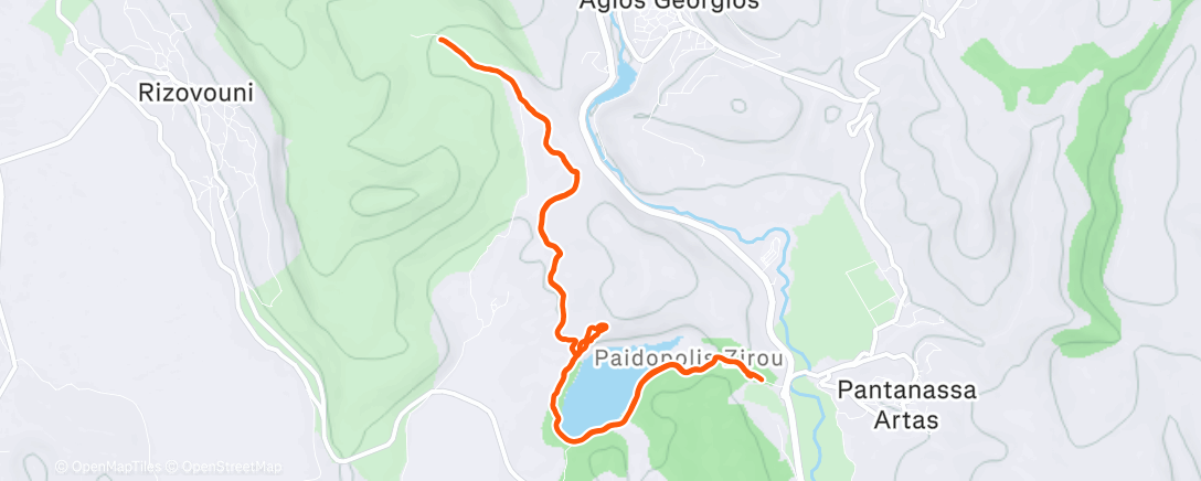 Map of the activity, Morning Trail Run