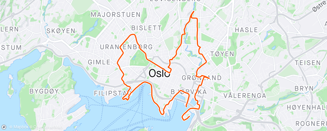 Map of the activity, Sightseeing Oslo