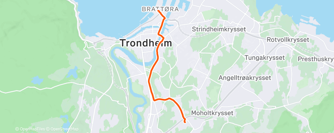 Map of the activity, Morning Run